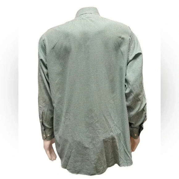 Brooks Brothers Regent Regular Fit Gingham Green Size 17 1/5-4/5 - Picture 3 of 11